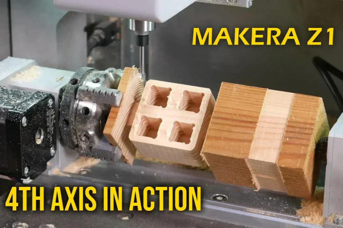 Makera Z1 — 4TH Axis in Action