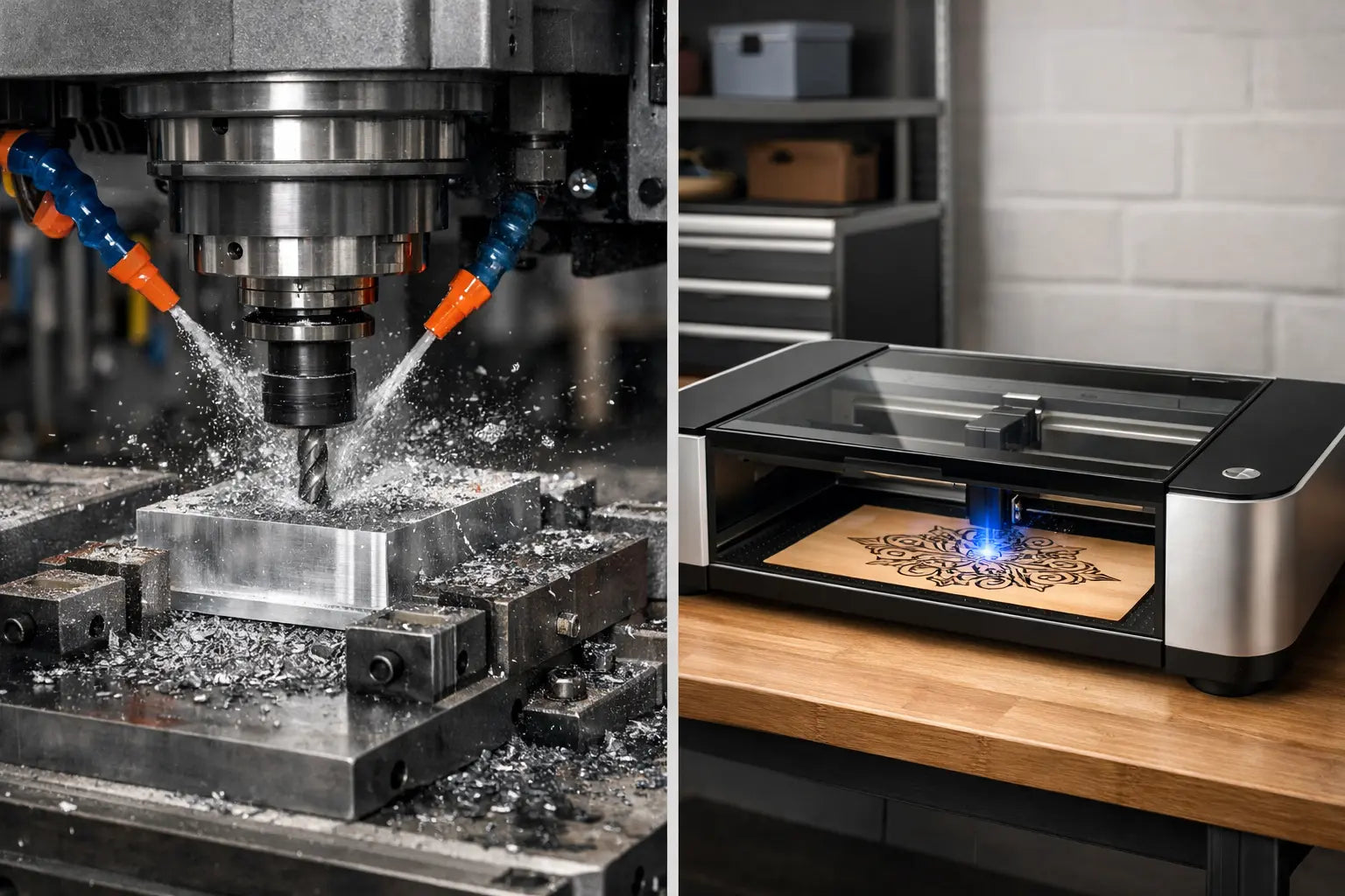 CNC vs Laser Cutter: CNC Milling vs Laser Cutting Key Differences