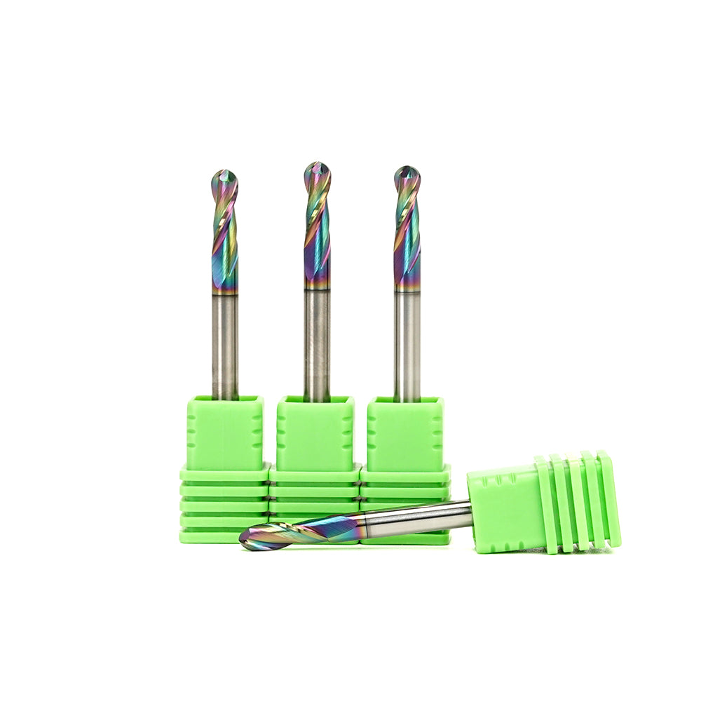 Two Flute Ball Nose Bit for Metal - 4mm (5/32″) Shank