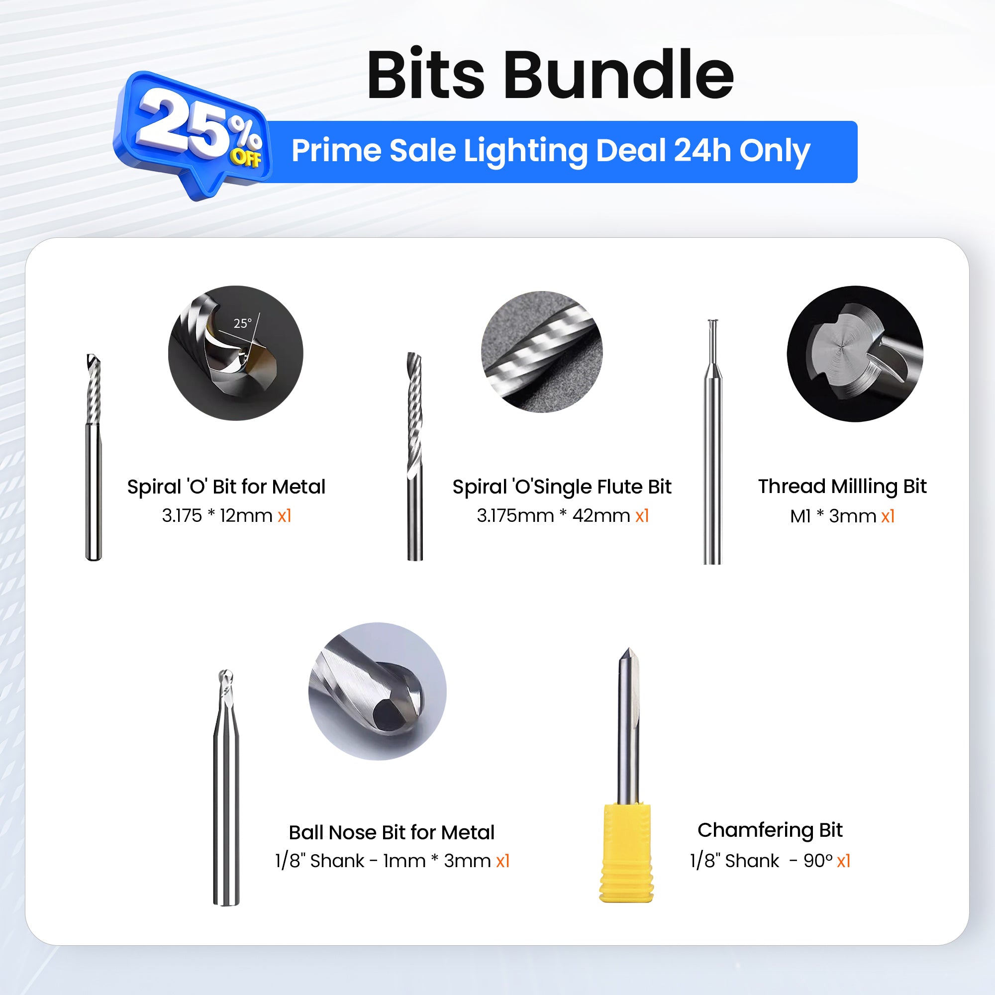 Prime Sale Lightning Deal CNC Bit Package