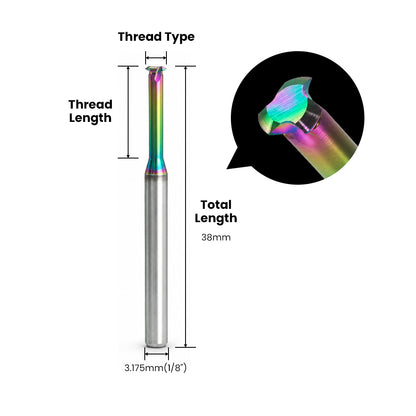 Thread Milling Bit - 1/8″ Shank