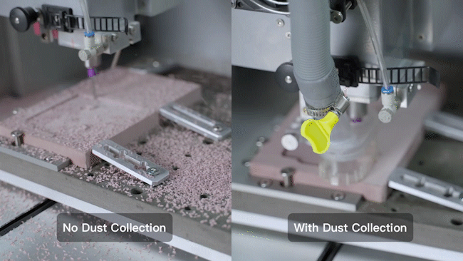 Настільний ЧПУ Carvera - вбудована система збору пилу