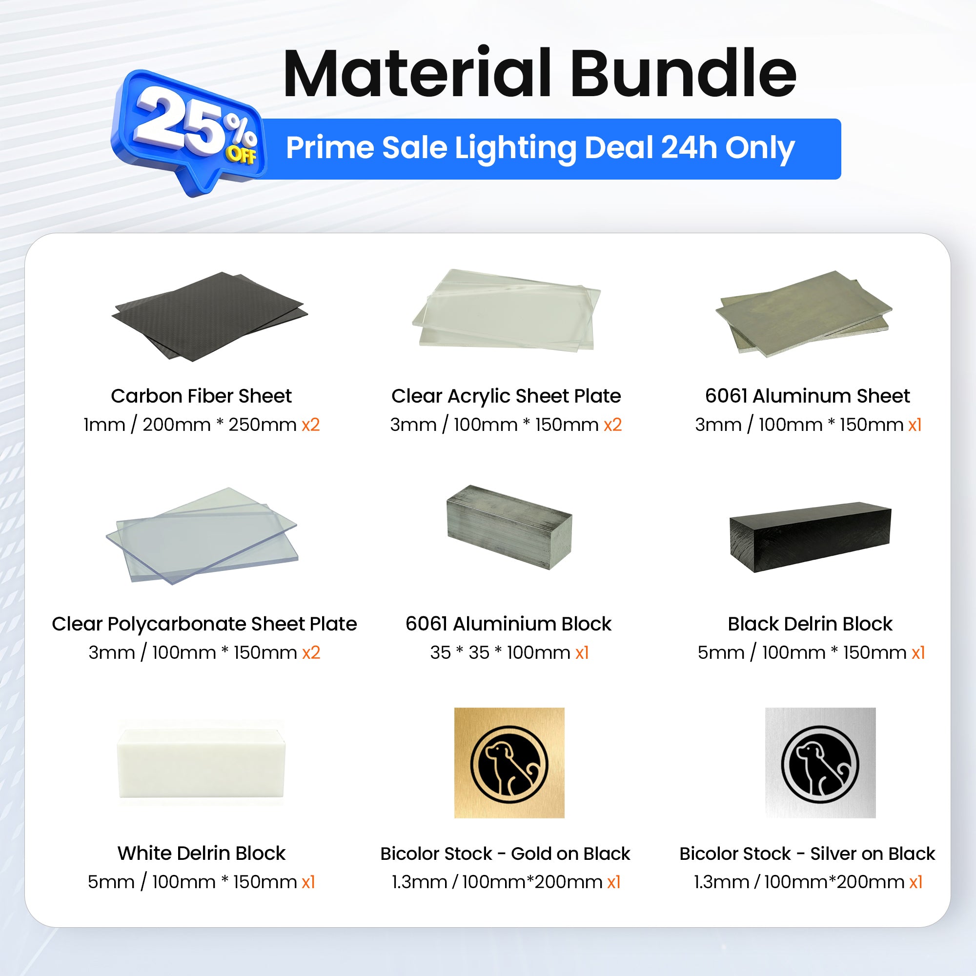 Prime Sale Lightning Deal  CNC Material Package
